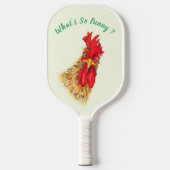 Funny Pickleball Paddle mit überraschendem Rooster (Vorderseite)