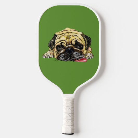Funny Pickleball Paddle Mops Hund - Benutzerdefini (Rückseite)