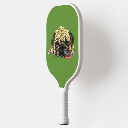 Funny Pickleball Paddle Mops Hund - Benutzerdefini (Links)