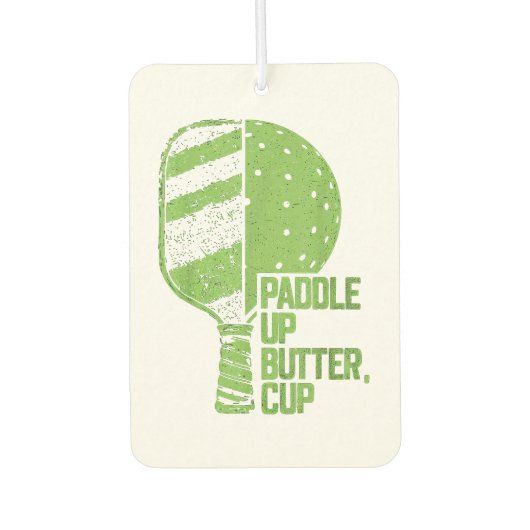 Funny Pickleball Paddle Up Butter Cup Autolufterfrischer (Vorderseite)