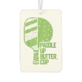 Funny Pickleball Paddle Up Butter Cup Autolufterfrischer (Rückseite)