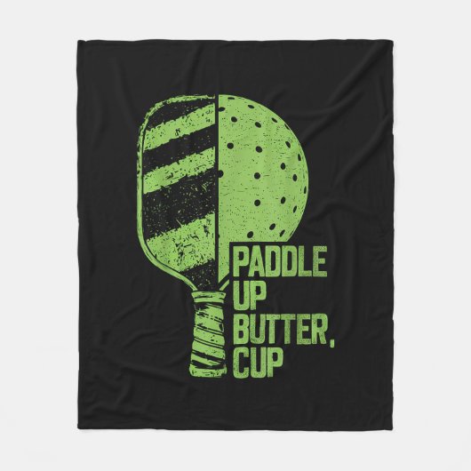Funny Pickleball Paddle Up Butter Cup Fleecedecke (Vorderseite)