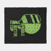 Funny Pickleball Paddle Up Butter Cup Fleecedecke (Vorderseite (Horizontal))