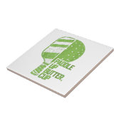 Funny Pickleball Paddle Up Butter Cup Fliese (Seite)