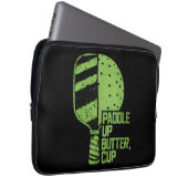 Funny Pickleball Paddle Up Butter Cup Laptopschutzhülle (Vorne Rechts)