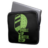 Funny Pickleball Paddle Up Butter Cup Laptopschutzhülle (Vorderseite Links)