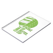 Funny Pickleball Paddle Up Butter Cup Notizblock (Linke Seite)