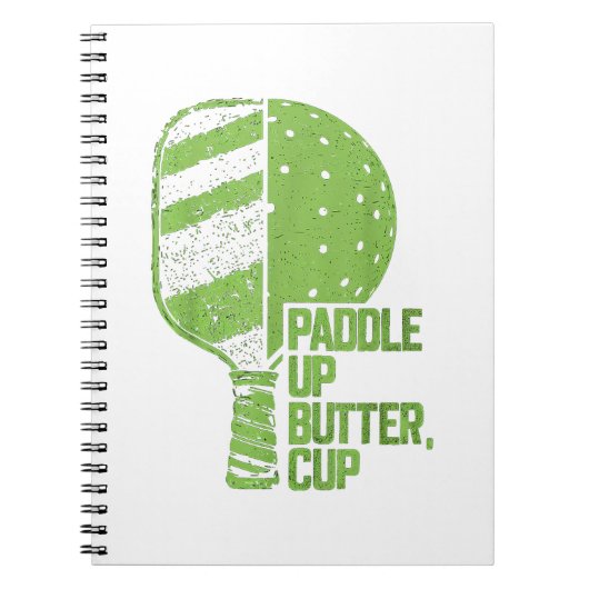 Funny Pickleball Paddle Up Butter Cup Notizblock (Vorderseite)