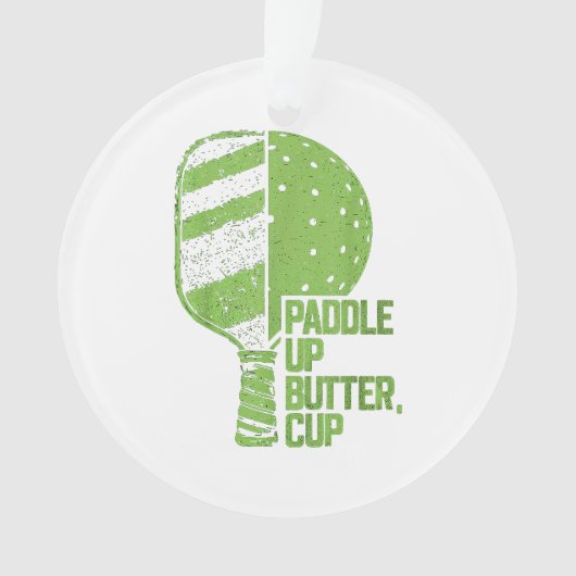 Funny Pickleball Paddle Up Butter Cup Ornament (Vorderseite)
