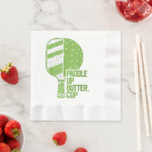 Funny Pickleball Paddle Up Butter Cup Serviette (Beispiel)