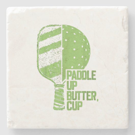 Funny Pickleball Paddle Up Butter Cup Steinuntersetzer (Vorderseite)