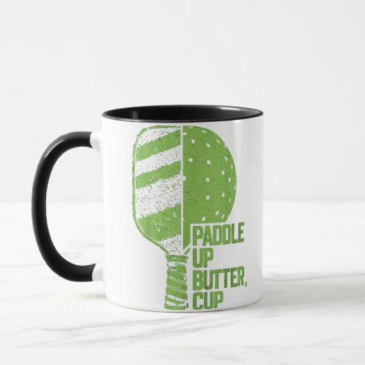 Funny Pickleball Paddle Up Butter Cup Tasse (Links)