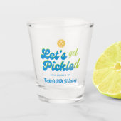 Funny Pickleball Party Pickled Personalisiert Schnapsglas (Vorderseite)