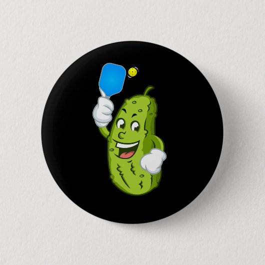 Funny Pickleball Pickel Spaß Cucumber Button (Vorderseite)