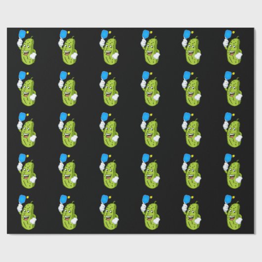 Funny Pickleball Pickel Spaß Cucumber Geschenkpapier (Flach)