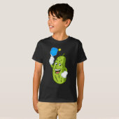 Funny Pickleball Pickel Spaß Cucumber T-Shirt (Vorne ganz)