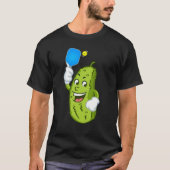 Funny Pickleball Pickel Spaß Cucumber T-Shirt (Vorderseite)