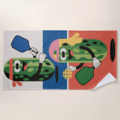Funny Pickleball Pickle Headband Duo Strandtuch (Vorderseite)