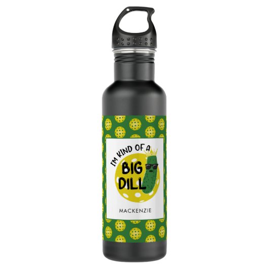 Funny Pickleball Pickle I BIN EINE GROSSE DILL Edelstahlflasche (Vorderseite)