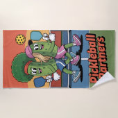Funny Pickleball Pickleball Partner Mascot Beach Strandtuch (Vorderseite)