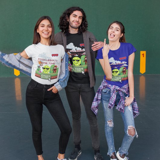 Funny Pickleball Pixel Art Game Unisex T - Shirt