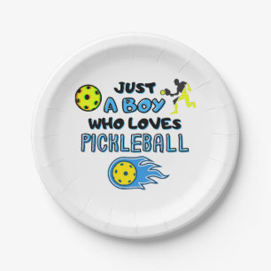 Funny Pickleball Player Just A Boy Who Loves Pickl Pappteller