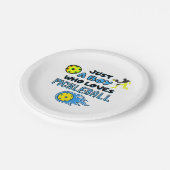 Funny Pickleball Player Just A Boy Who Loves Pickl Pappteller (Schrägansicht)