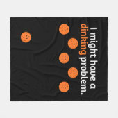 Funny Pickleball Player Lover Dinking Problem Gesc Fleecedecke (Vorderseite (Horizontal))