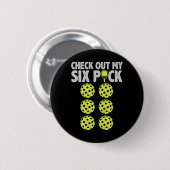Funny Pickleball Player Men Paddleball Karo My Si Button (Vorne & Hinten)