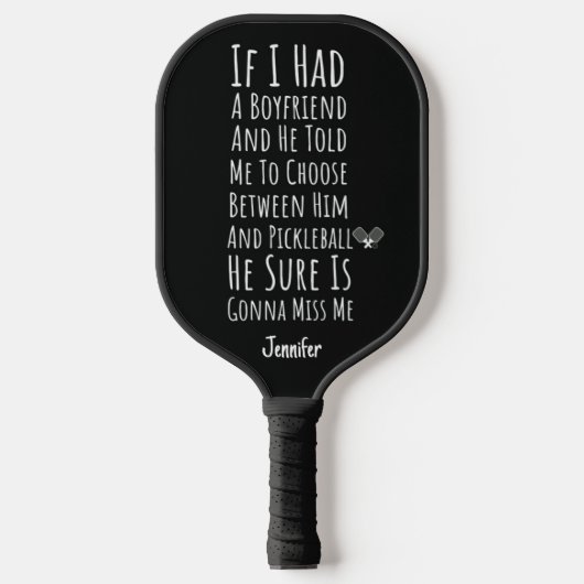 Funny Pickleball Player Modern Typography For Her Pickleball Schläger (Vorderseite)