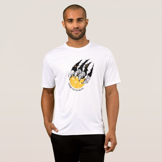 Funny Pickleball Player Monster Beast Claw Custom T-Shirt (Vorne ganz)