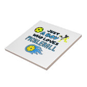 Funny Pickleball Player Nur ein Junge, der Lieben Fliese (Seite)