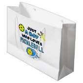 Funny Pickleball Player Nur ein Junge, der Lieben Große Geschenktüte (Vorderseite Schrägansicht)