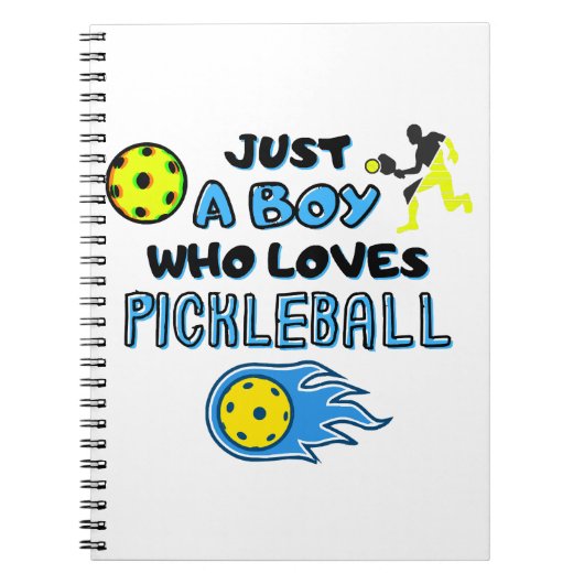 Funny Pickleball Player Nur ein Junge, der Lieben Notizblock (Vorderseite)