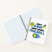 Funny Pickleball Player Nur ein Junge, der Lieben  Notizblock (Innenseite)