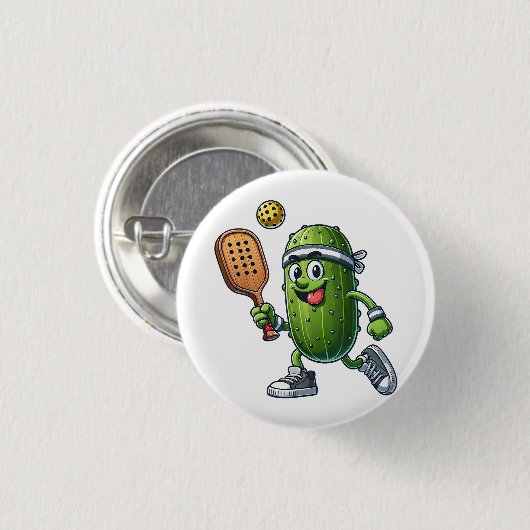Funny Pickleball Player Paddleball Lover Button (Vorne & Hinten)