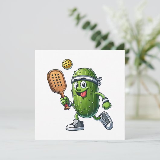 Funny Pickleball Player Paddleball Lover Einladung (Stehend Vorderseite)
