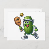 Funny Pickleball Player Paddleball Lover Feiertagspostkarte (Vorne/Hinten)