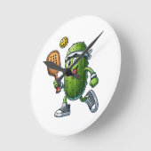 Funny Pickleball Player Paddleball Lover Runde Wanduhr (Winkel)