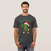 Funny Pickleball Player Santa Pickleable Geschenk T-Shirt (Vorne ganz)