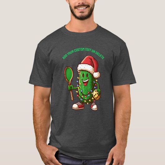 Funny Pickleball Player Santa Pickleable Geschenk T-Shirt (Vorderseite)