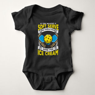 Funny Pickleball Player Serve Sarcastic Sport Baby Strampler