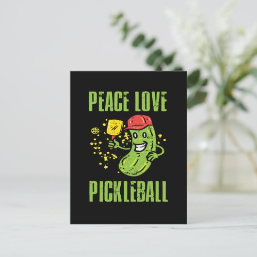 Funny Pickleball Postkarte (Stehend Vorderseite)