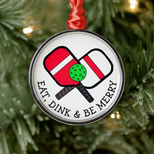 Funny Pickleball Puff Weihnachten Ornament Aus Metall (Baum)