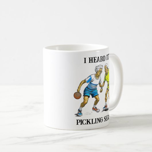 Funny Pickleball Pun | Fangsaison Kaffeetasse (VorderseiteRechts)