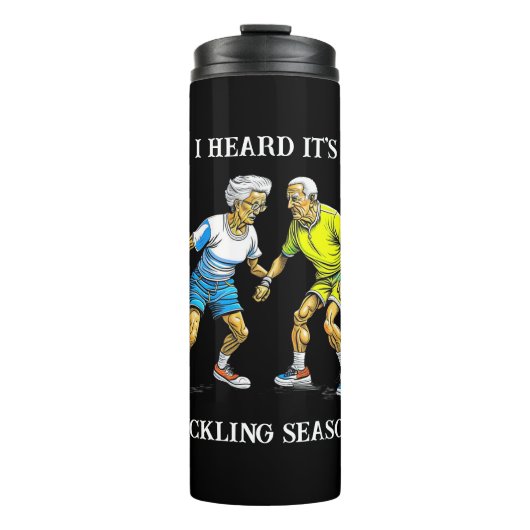 Funny Pickleball Pun | Fangsaison Thermosbecher (Vorderseite)