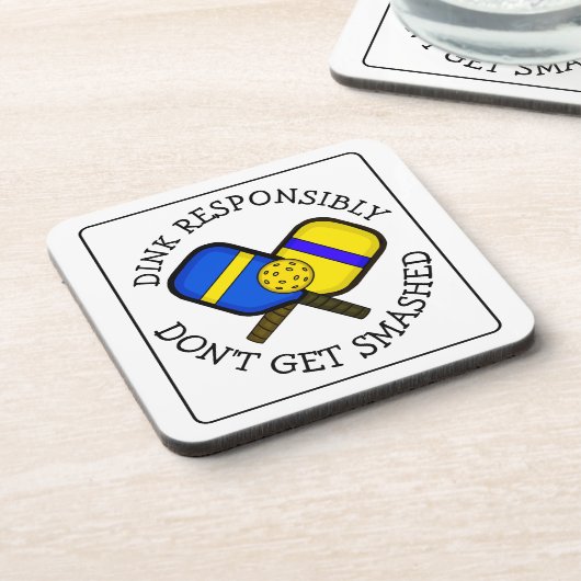 Funny Pickleball Pun | Lassen Sie sich nicht zersc Getränkeuntersetzer (Linke Seite)