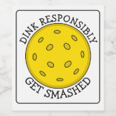Funny Pickleball Pun Weinetikett (Einzelnes Label)