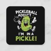 Funny-Pickleball Quadratische Visitenkarte (Vorderseite)