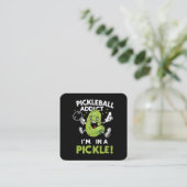 Funny-Pickleball Quadratische Visitenkarte (Stehend Vorderseite)